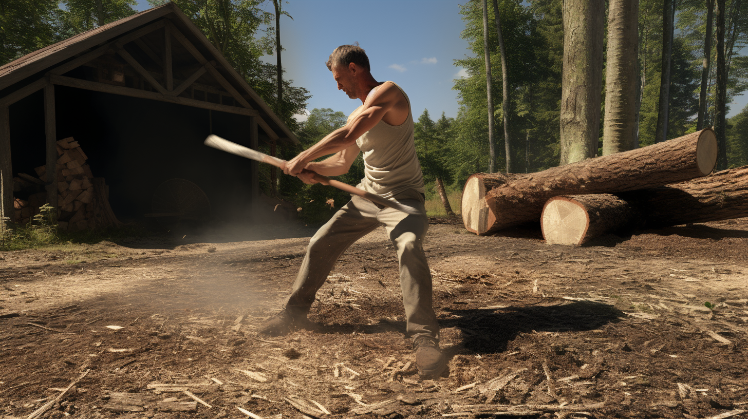 Body Mechanics: The Best Stance and Swing for Effective Wood Splitting